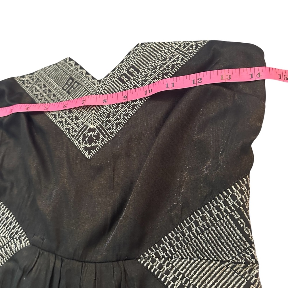 NWT! Urban Outfitters | Ecote Metallic Black Strapless Tube Dress | Size Medium - Picture 3 of 11